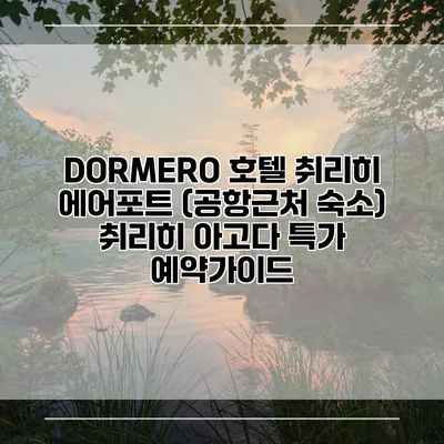 DORMERO 호텔 취리히 에어포트 (공항근처 숙소) 취리히 아고다 특가 예약가이드