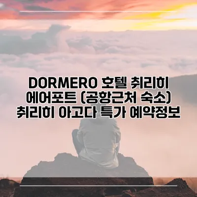 DORMERO 호텔 취리히 에어포트 (공항근처 숙소) 취리히 아고다 특가 예약정보