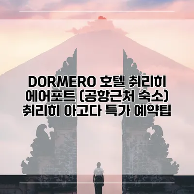 DORMERO 호텔 취리히 에어포트 (공항근처 숙소) 취리히 아고다 특가 예약팁