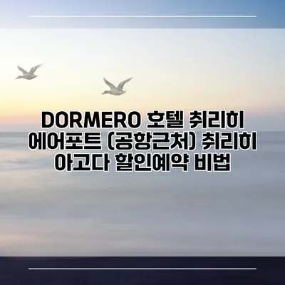 DORMERO 호텔 취리히 에어포트 (공항근처) 취리히 아고다 할인예약 비법