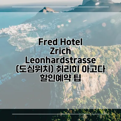 Fred Hotel Zrich Leonhardstrasse (도심위치) 취리히 아고다 할인예약 팁