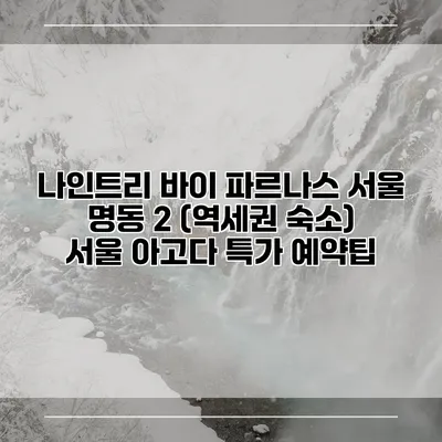 나인트리 바이 파르나스 서울 명동 2 (역세권 숙소) 서울 아고다 특가 예약팁