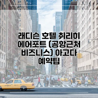 래디슨 호텔 취리히 에어포트 (공항근처 비즈니스) 아고다 예약팁