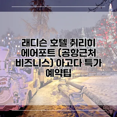 래디슨 호텔 취리히 에어포트 (공항근처 비즈니스) 아고다 특가 예약팁
