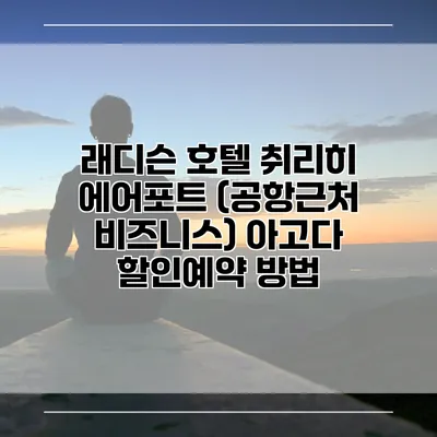 래디슨 호텔 취리히 에어포트 (공항근처 비즈니스) 아고다 할인예약 방법