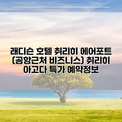 래디슨 호텔 취리히 에어포트 (공항근처 비즈니스) 취리히 아고다 특가 예약정보