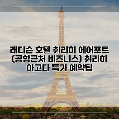 래디슨 호텔 취리히 에어포트 (공항근처 비즈니스) 취리히 아고다 특가 예약팁