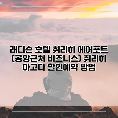 래디슨 호텔 취리히 에어포트 (공항근처 비즈니스) 취리히 아고다 할인예약 방법