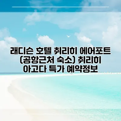 래디슨 호텔 취리히 에어포트 (공항근처 숙소) 취리히 아고다 특가 예약정보