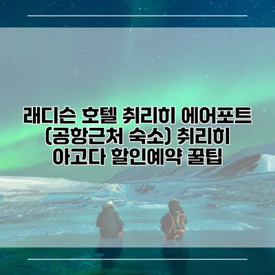 래디슨 호텔 취리히 에어포트 (공항근처 숙소) 취리히 아고다 할인예약 꿀팁