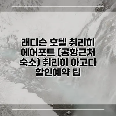 래디슨 호텔 취리히 에어포트 (공항근처 숙소) 취리히 아고다 할인예약 팁