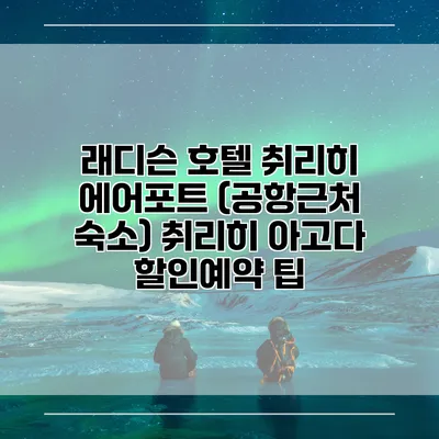 래디슨 호텔 취리히 에어포트 (공항근처 숙소) 취리히 아고다 할인예약 팁