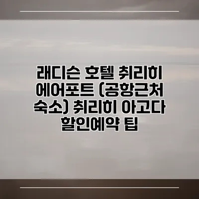 래디슨 호텔 취리히 에어포트 (공항근처 숙소) 취리히 아고다 할인예약 팁
