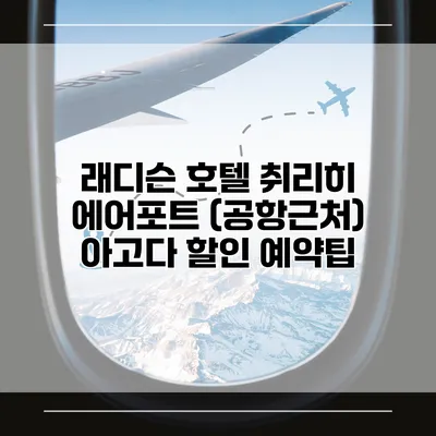 래디슨 호텔 취리히 에어포트 (공항근처) 아고다 할인 예약팁