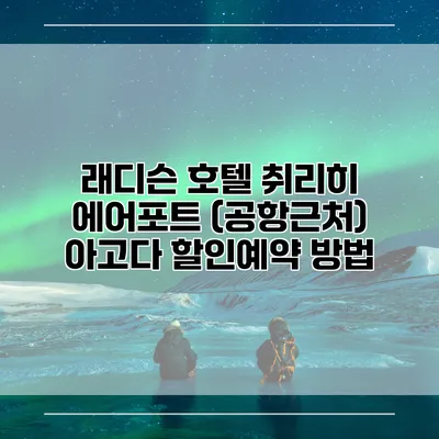 래디슨 호텔 취리히 에어포트 (공항근처) 아고다 할인예약 방법