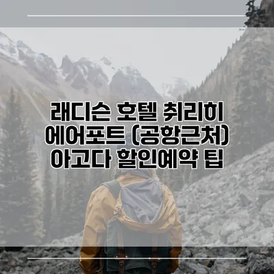 래디슨 호텔 취리히 에어포트 (공항근처) 아고다 할인예약 팁
