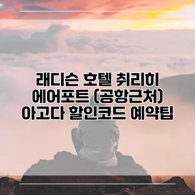 래디슨 호텔 취리히 에어포트 (공항근처) 아고다 할인코드 예약팁