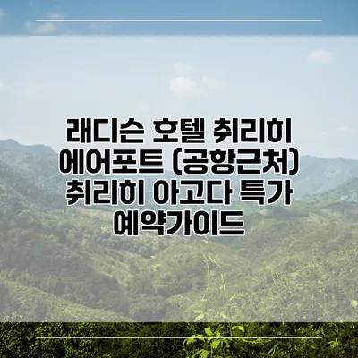래디슨 호텔 취리히 에어포트 (공항근처) 취리히 아고다 특가 예약가이드