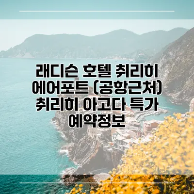 래디슨 호텔 취리히 에어포트 (공항근처) 취리히 아고다 특가 예약정보