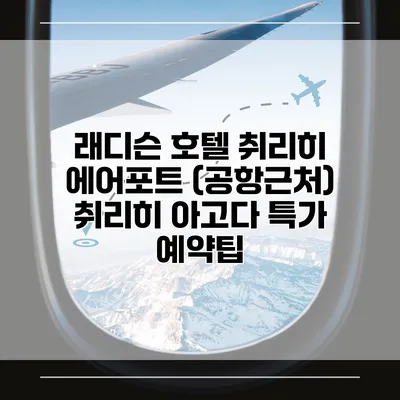 래디슨 호텔 취리히 에어포트 (공항근처) 취리히 아고다 특가 예약팁
