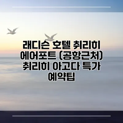 래디슨 호텔 취리히 에어포트 (공항근처) 취리히 아고다 특가 예약팁