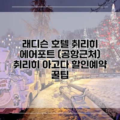 래디슨 호텔 취리히 에어포트 (공항근처) 취리히 아고다 할인예약 꿀팁