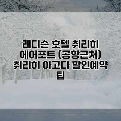 래디슨 호텔 취리히 에어포트 (공항근처) 취리히 아고다 할인예약 팁