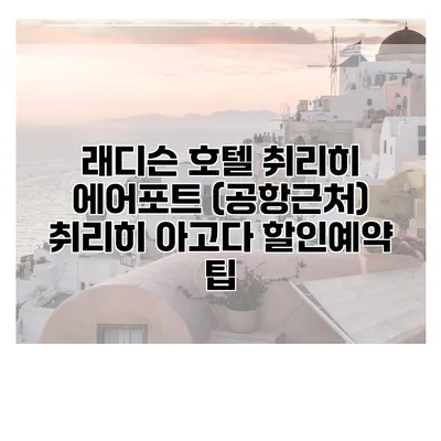 래디슨 호텔 취리히 에어포트 (공항근처) 취리히 아고다 할인예약 팁