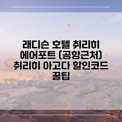 래디슨 호텔 취리히 에어포트 (공항근처) 취리히 아고다 할인코드 꿀팁