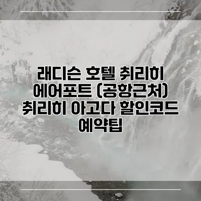 래디슨 호텔 취리히 에어포트 (공항근처) 취리히 아고다 할인코드 예약팁