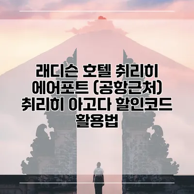 래디슨 호텔 취리히 에어포트 (공항근처) 취리히 아고다 할인코드 활용법