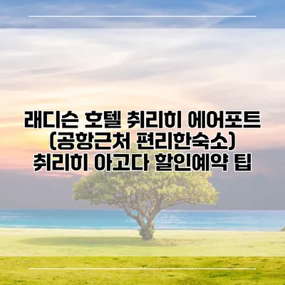 래디슨 호텔 취리히 에어포트 (공항근처 편리한숙소) 취리히 아고다 할인예약 팁