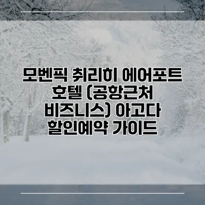모벤픽 취리히 에어포트 호텔 (공항근처 비즈니스) 아고다 할인예약 가이드