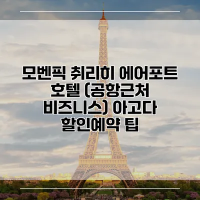 모벤픽 취리히 에어포트 호텔 (공항근처 비즈니스) 아고다 할인예약 팁