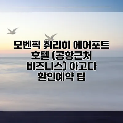 모벤픽 취리히 에어포트 호텔 (공항근처 비즈니스) 아고다 할인예약 팁