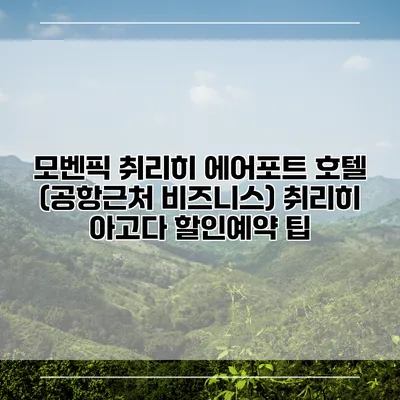 모벤픽 취리히 에어포트 호텔 (공항근처 비즈니스) 취리히 아고다 할인예약 팁