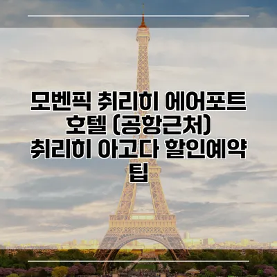 모벤픽 취리히 에어포트 호텔 (공항근처) 취리히 아고다 할인예약 팁