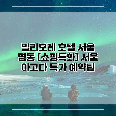 밀리오레 호텔 서울 명동 (쇼핑특화) 서울 아고다 특가 예약팁