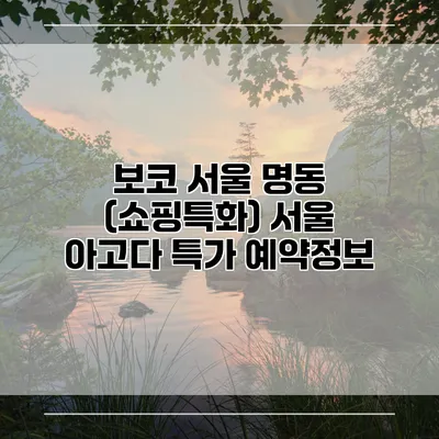 보코 서울 명동 (쇼핑특화) 서울 아고다 특가 예약정보