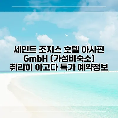 세인트 조지스 호텔 아사핀 GmbH (가성비숙소) 취리히 아고다 특가 예약정보