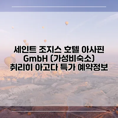 세인트 조지스 호텔 아사핀 GmbH (가성비숙소) 취리히 아고다 특가 예약정보