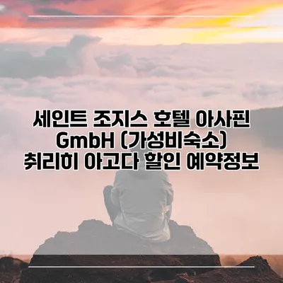 세인트 조지스 호텔 아사핀 GmbH (가성비숙소) 취리히 아고다 할인 예약정보