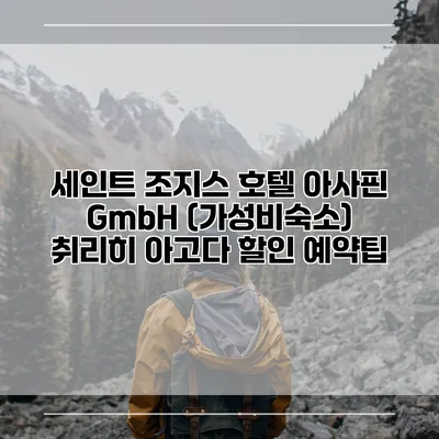 세인트 조지스 호텔 아사핀 GmbH (가성비숙소) 취리히 아고다 할인 예약팁