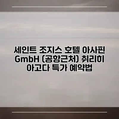 세인트 조지스 호텔 아사핀 GmbH (공항근처) 취리히 아고다 특가 예약법