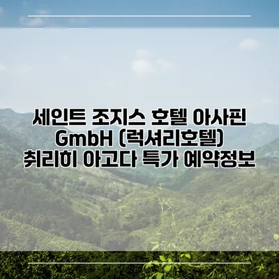 세인트 조지스 호텔 아사핀 GmbH (럭셔리호텔) 취리히 아고다 특가 예약정보
