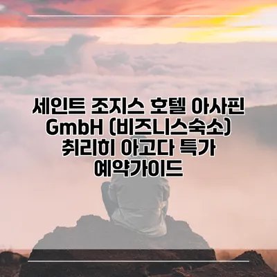 세인트 조지스 호텔 아사핀 GmbH (비즈니스숙소) 취리히 아고다 특가 예약가이드