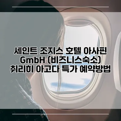 세인트 조지스 호텔 아사핀 GmbH (비즈니스숙소) 취리히 아고다 특가 예약방법