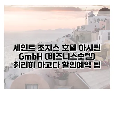 세인트 조지스 호텔 아사핀 GmbH (비즈니스호텔) 취리히 아고다 할인예약 팁