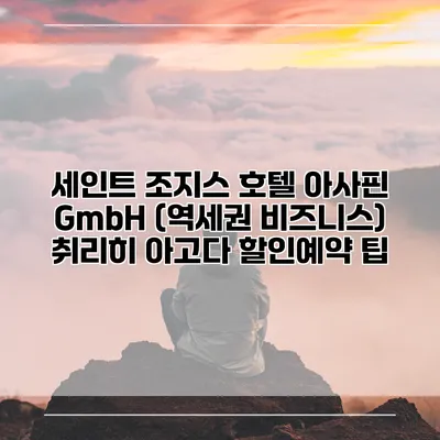 세인트 조지스 호텔 아사핀 GmbH (역세권 비즈니스) 취리히 아고다 할인예약 팁