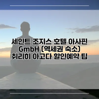 세인트 조지스 호텔 아사핀 GmbH (역세권 숙소) 취리히 아고다 할인예약 팁